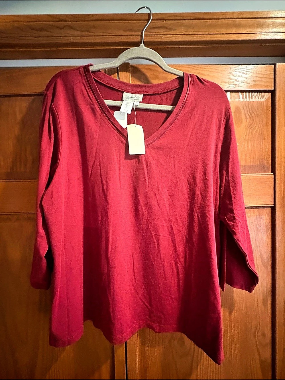 Coldwater Creek Long Sleeve Top in Red Size 2X NWT
